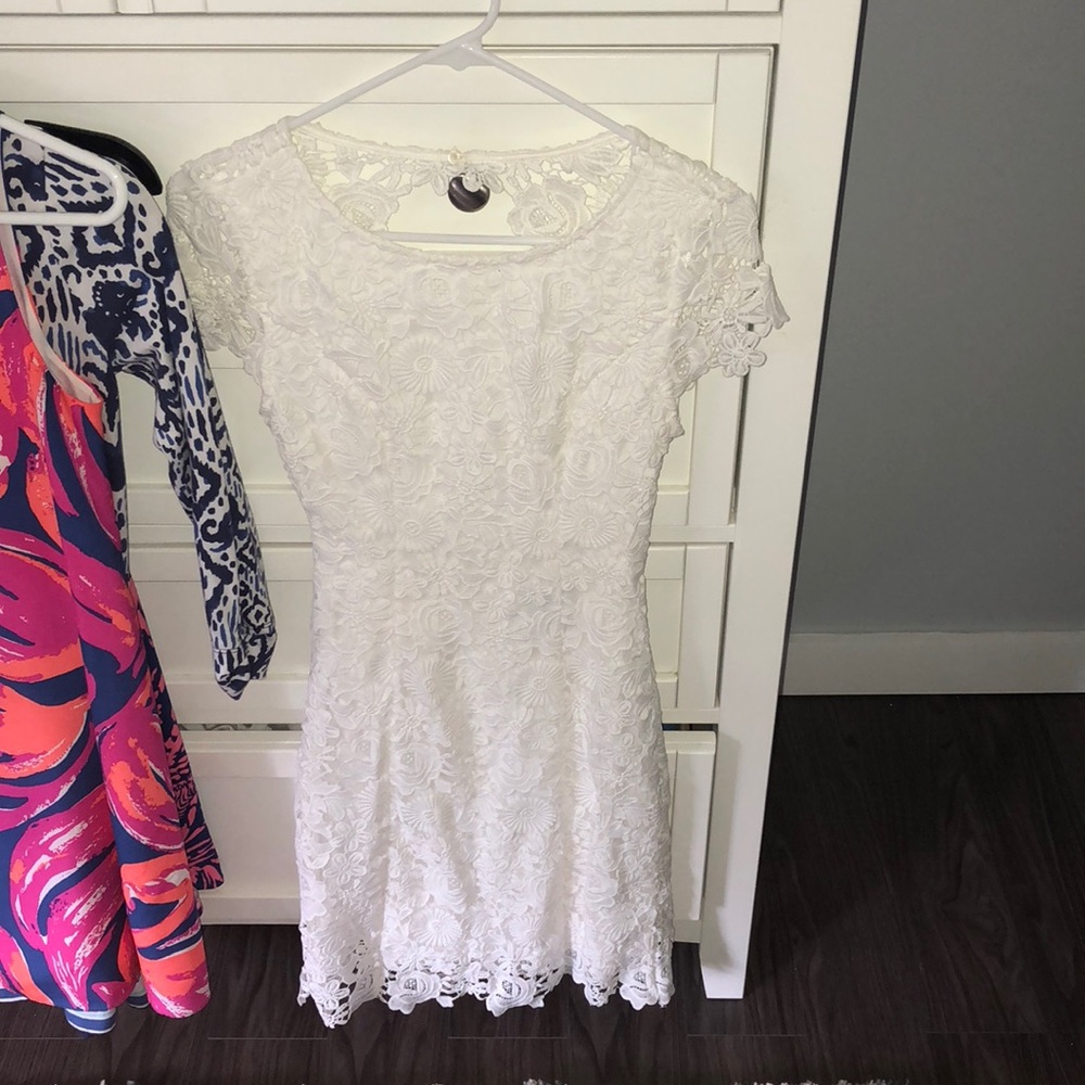 White lace  homecoming dress